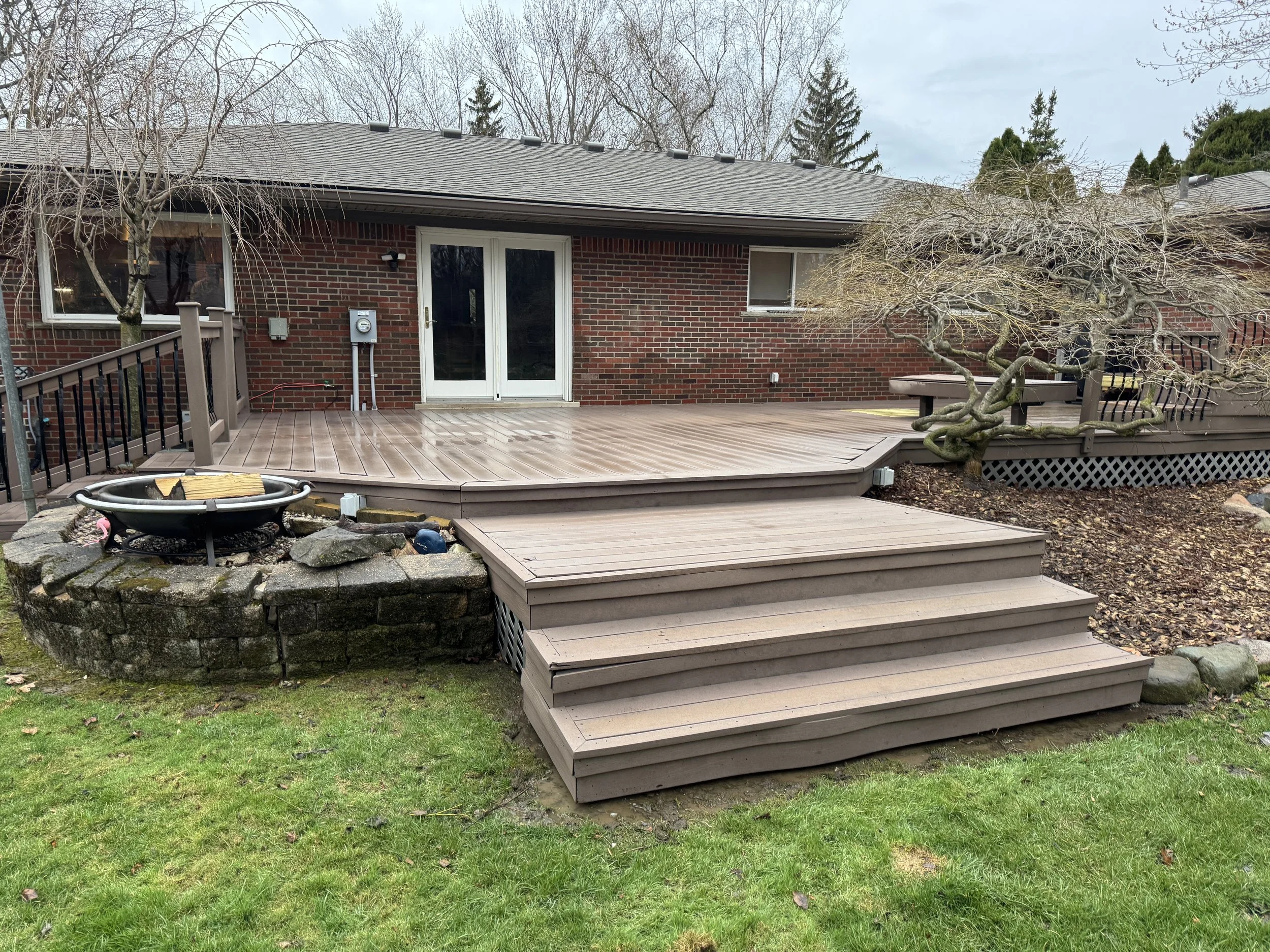 Wood deck after cleaning in Wayne County, MI | Island Shine