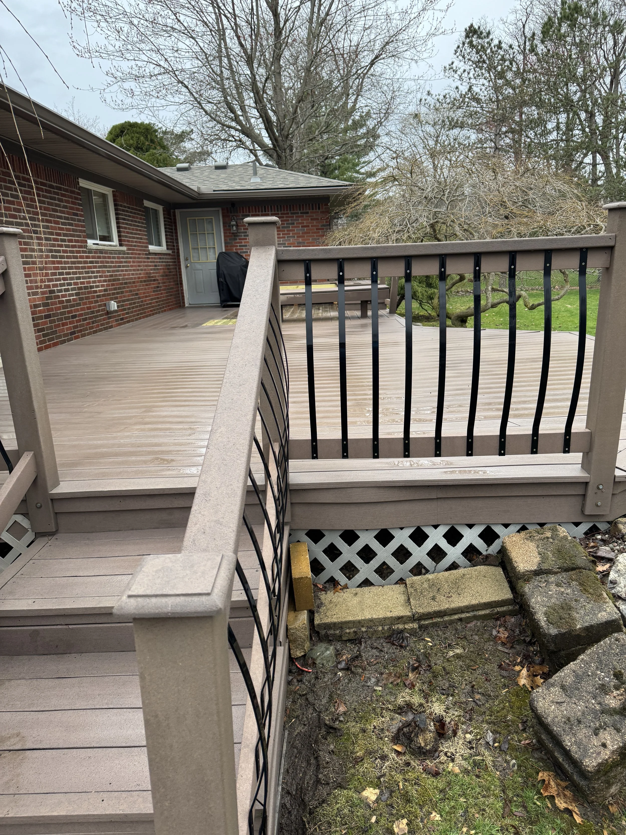 Wood deck after cleaning in Wayne County, MI | Island Shine