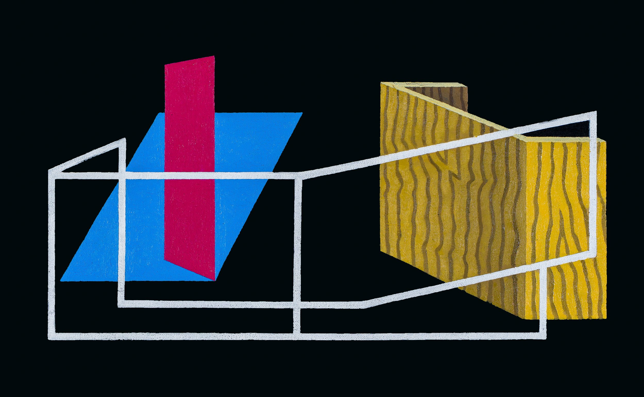   Detached Scenario 1 , 2025  Oil on Canvas 30x48cm / 12x19in