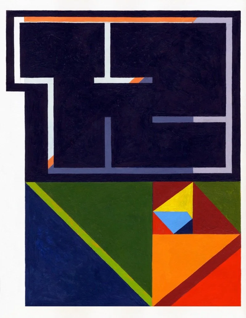   Schematic Triangulation , 2017  Acrylic on Paper 31×23cm / 12×9in