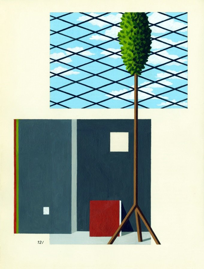   Externalized Interior , 2017  Acrylic on Paper 31×23cm / 12×9in