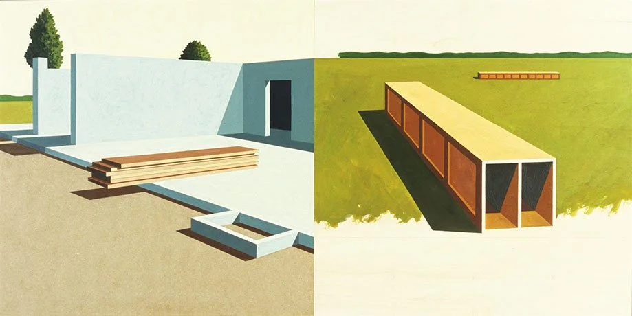   Intersection of Space , 2008  Acrylic on Wood 52×104cm / 21×41in Private Collection, Germany