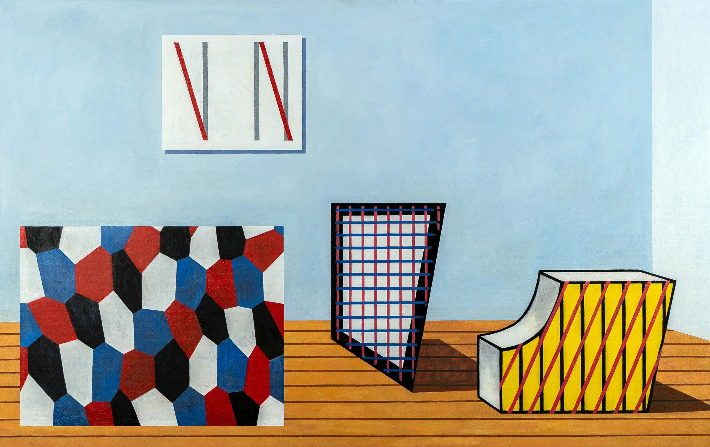   Institutional Signifiers , 2021  Oil on Canvas 94×152cm / 37×60in