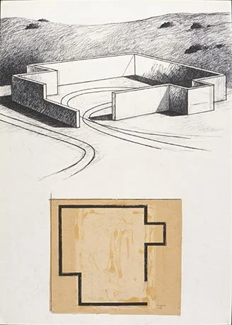   Foundation Sketch #2 , 2002  Charcoal and Collage 70×50cm / 28×20in Private Collection, Concord, MA