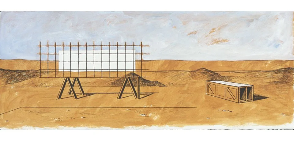   Signpost Drawing Small,  2006  Charcoal and Acrylic 30×68cm / 12×28in