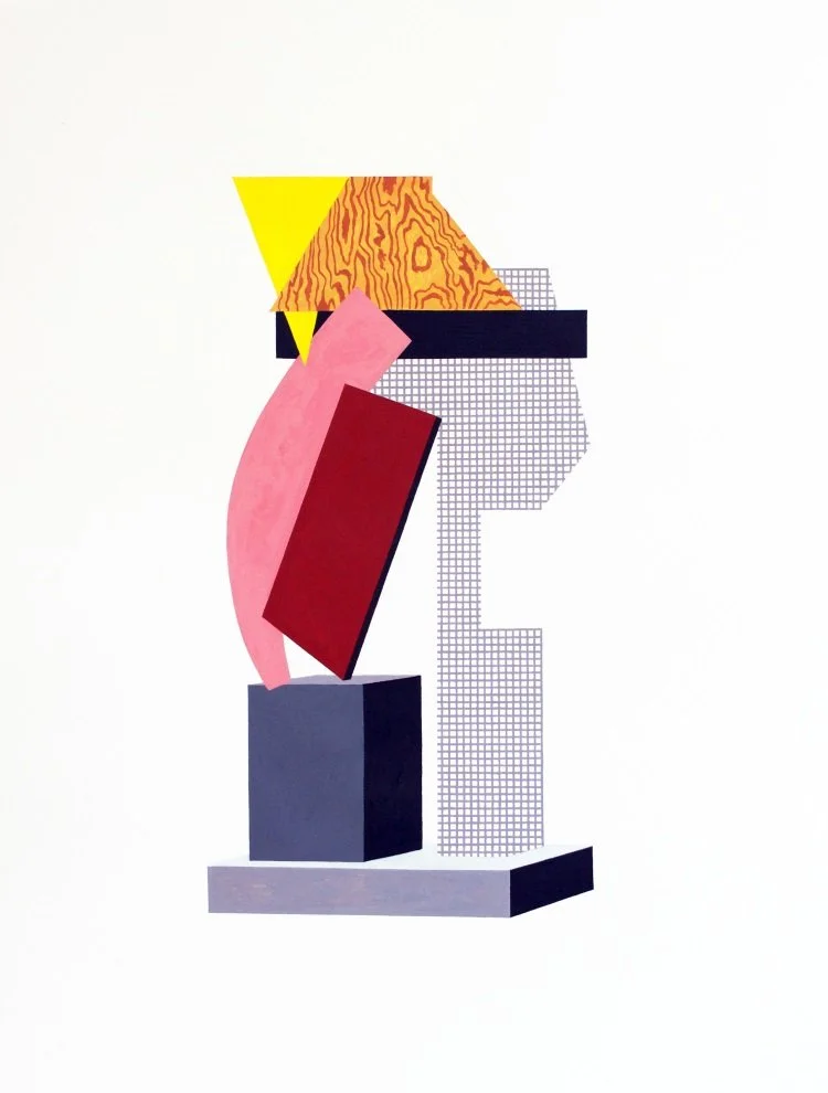   Corsicana Series 1 , 2017  Acrylic on Paper 81×58cm / 32×23in Private Collection, Los Angeles, CA