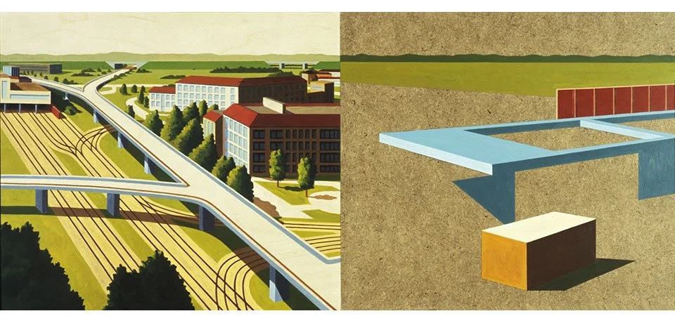   Expanded Possibilities , 2009  Acrylic on Wood 35×85cm / 14×34in Private Collection, Devens, MA