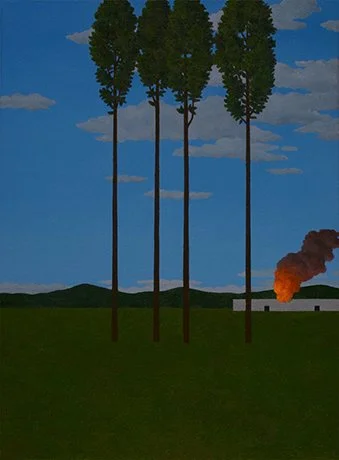   Postindustrial Grove , 2014  Oil on Canvas 40×30cm / 16×12in Private Collection, Germany