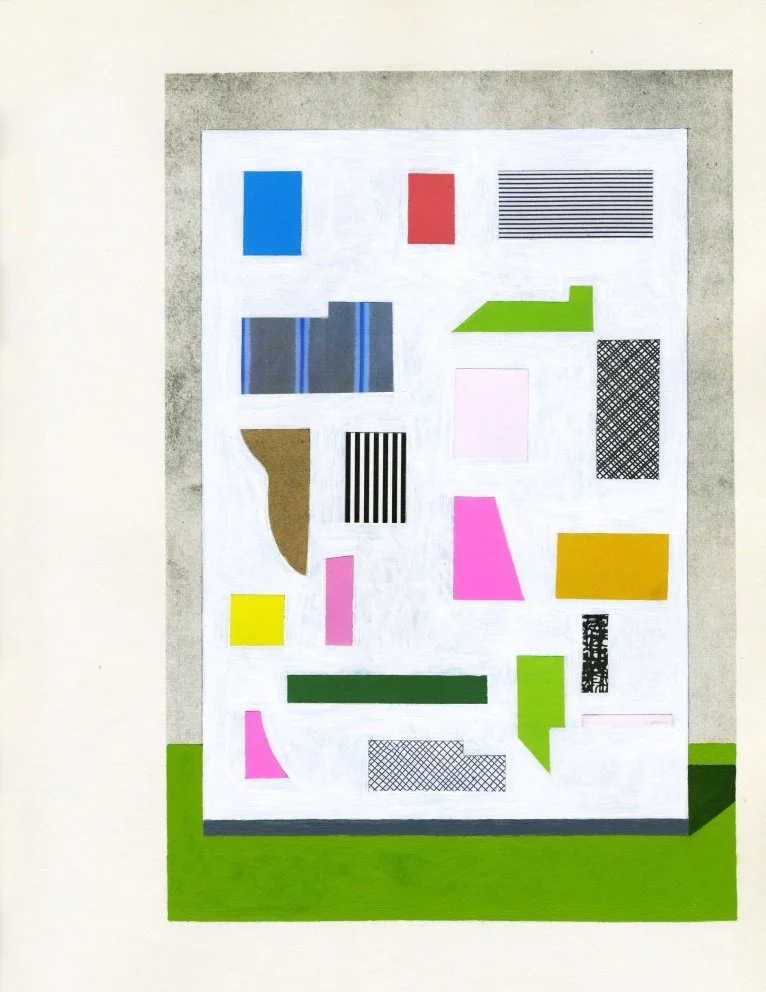   French Billboard , 2017  Acrylic on Paper 31×23cm / 12×9in Private Collection, Kansas City, MO