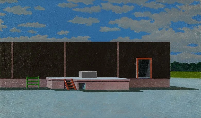   Consumerist Outpost , 2017  Oil on Canvas 21×35cm / 8×14in