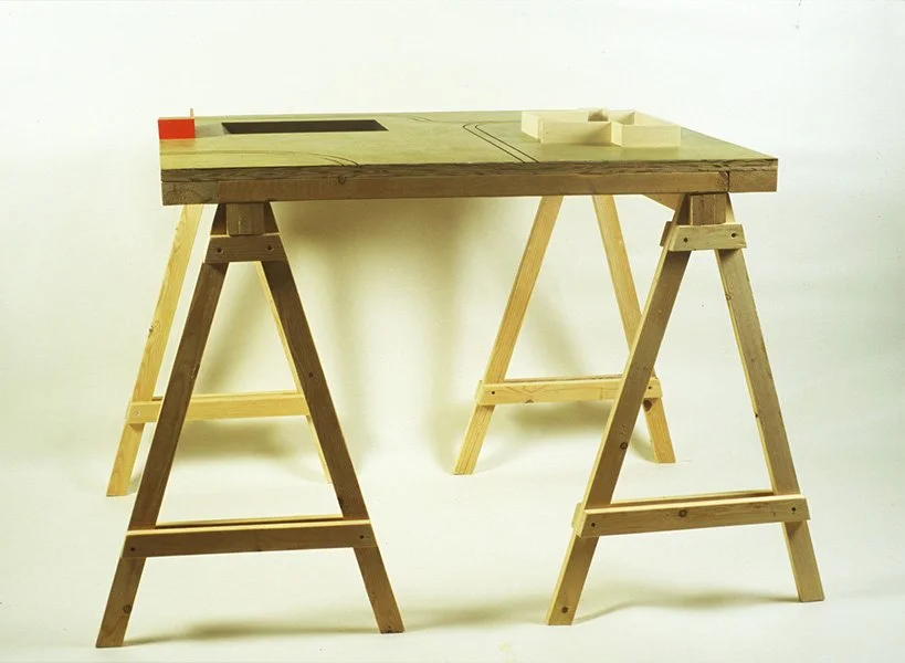   Model of a Landscape , 2007  Wood, Board, Acrylic 102×81×76cm / 40×32×30in