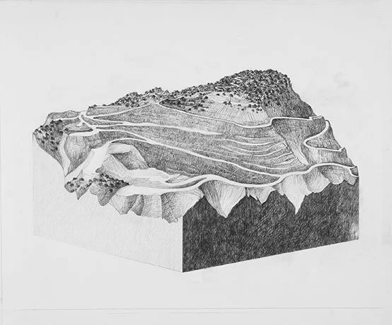   Mountaintop Removal , 2012  Graphite 46×57cm / 18×23in