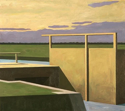   Schleuse , 2002  Acrylic on Linen 38×40cm / 15×16in Private Collection, Maryville, MO
