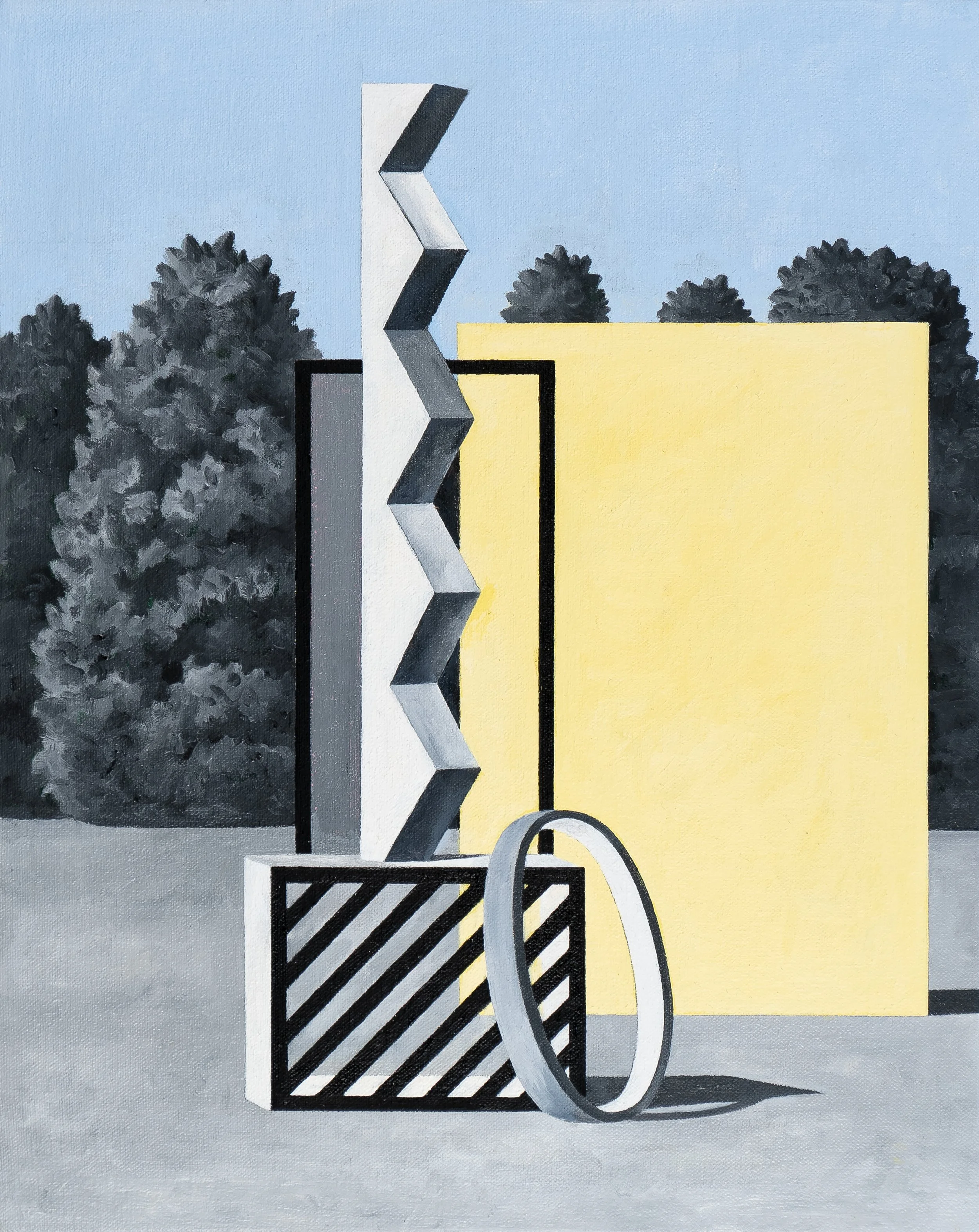   Intercut Assembly , 2021  Oil on Canvas 38×30cm / 15×12in