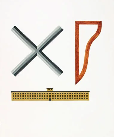   Rockhurst Series 16 , 2013  Acrylic and Graphite 43×36cm / 17×14in Public Collection, Kansas City, MO