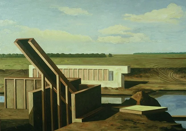   Project for a River , 2001  Oil on Canvas 75×105cm / 30×42in Public Collection, Eastern Oregon University