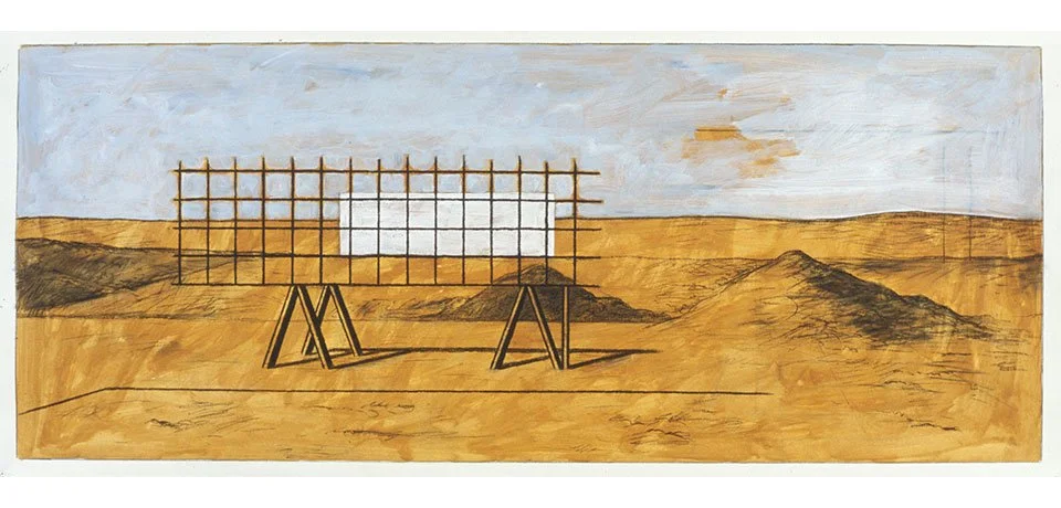   Signpost Drawing,  2006  Charcoal and Acrylic 36×90cm / 14×35in