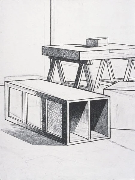   Box Drawing #3 , 2004  Charcoal 61×44cm / 24×18in