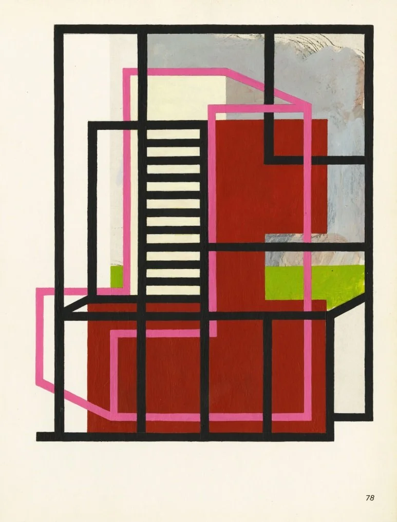   Structural Overlap , 2018  Acrylic on Paper 31×23cm / 12×9in