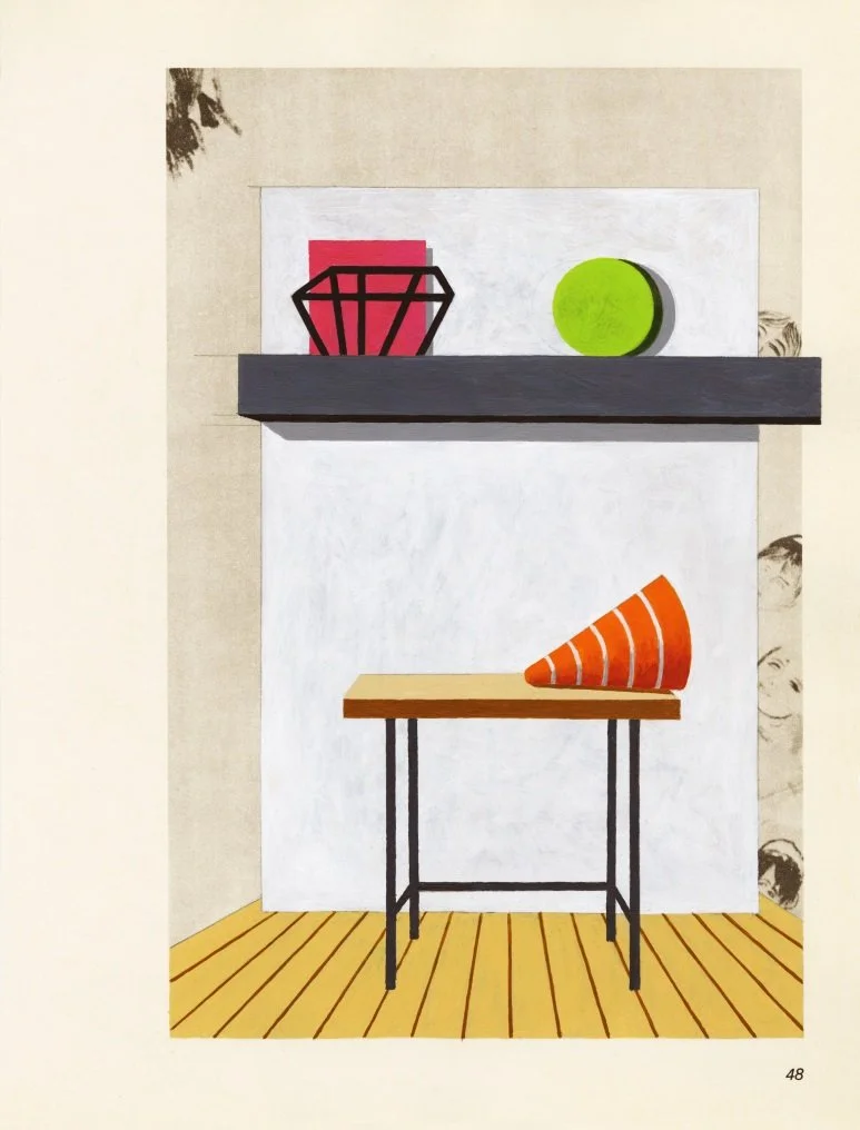   Noirish Interior , 2018  Acrylic on Paper 31×23cm / 12×9in