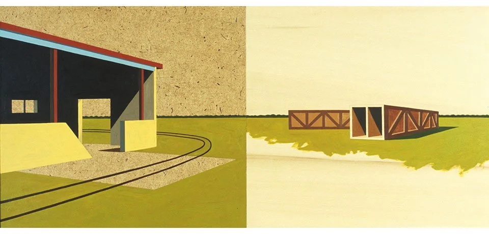   Traces of Futility , 2007  Acrylic on Wood 30×68cm / 12×27in