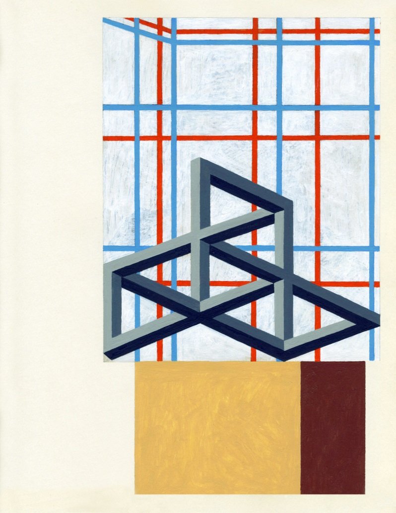   Infinitesimal Projection , 2017  Acrylic on Paper 31×23cm / 12×9in