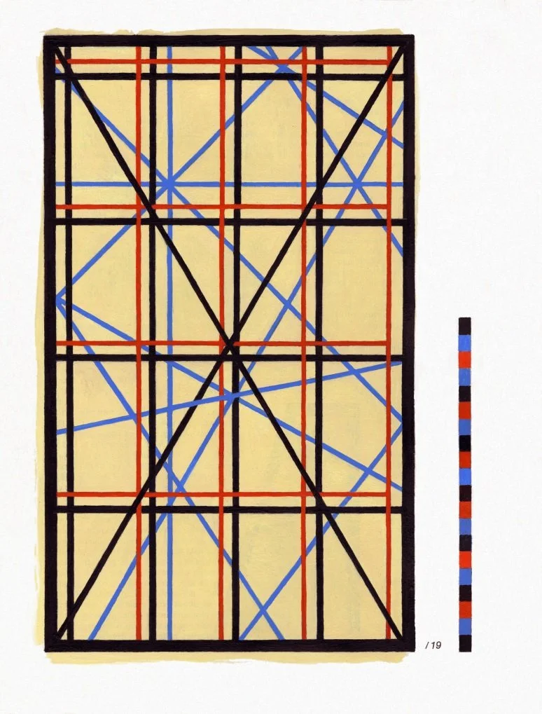   Cartographic Arrangement , 2018  Acrylic on Paper 31×23cm / 12×9in Private Collection, Los Angeles, CA