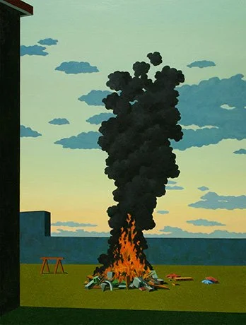   Nocturnal Immolation , 2016  Oil on Canvas 65×50cm / 26×20in Private Collection, Kansas City, MO