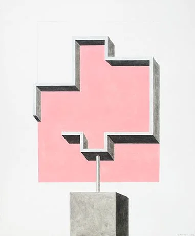   Rockhurst Series 17 , 2013  Acrylic and Graphite 43×36cm / 17×14in Public Collection, Kansas City, MO