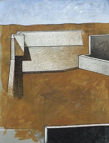   Foundation Sketch , 2006  Conte and Acrylic 64×48cm / 25×19in