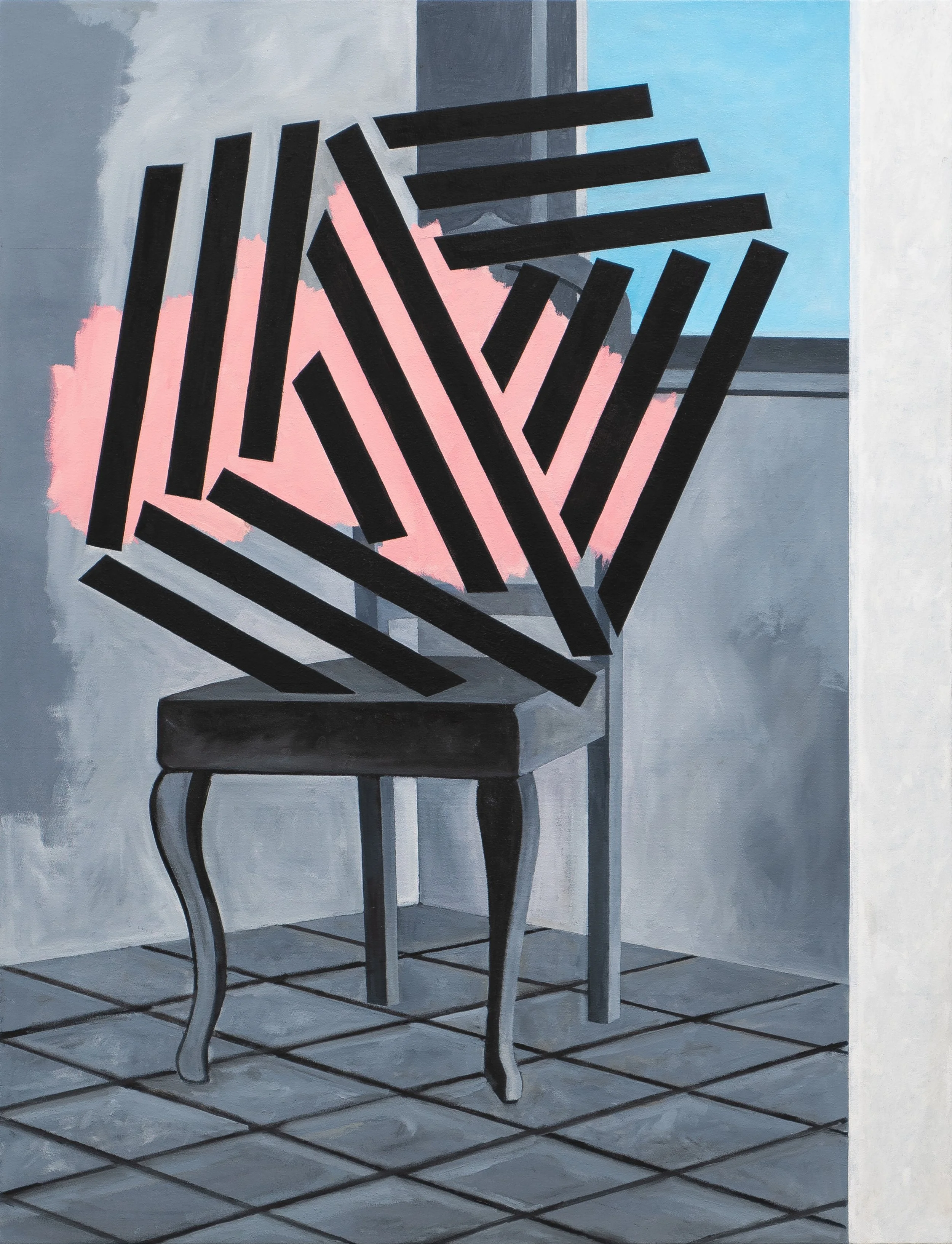   Gestural Containment , 2023  Oil on Canvas 122×93cm / 48×37in