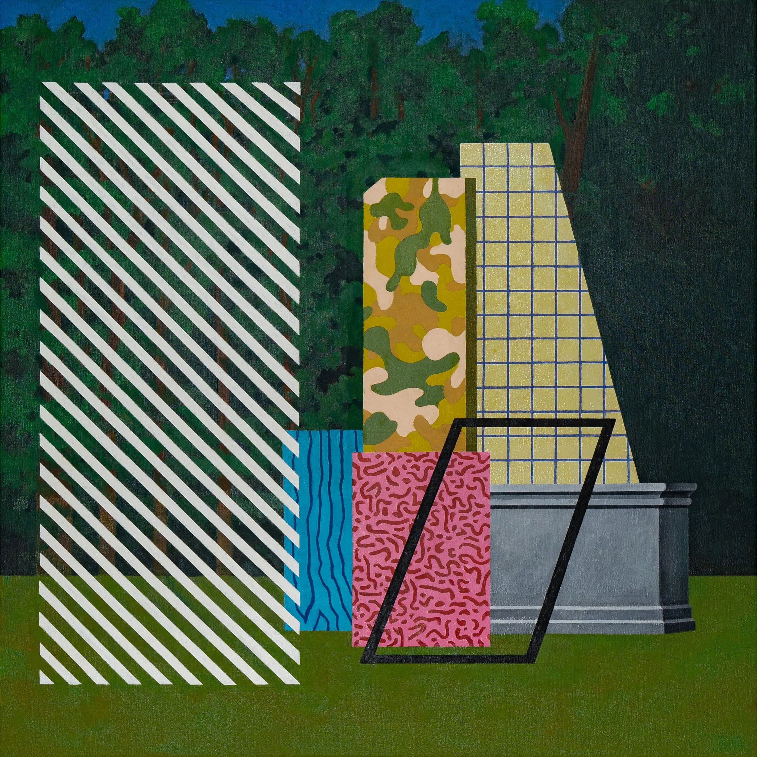   Outdoor Theories , 2023  Oil on Canvas 91×91cm / 36×36in