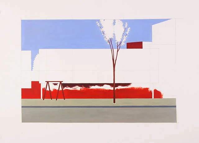   Altar Study,  2012  Acrylic and Graphite 30×50cm / 12×20in