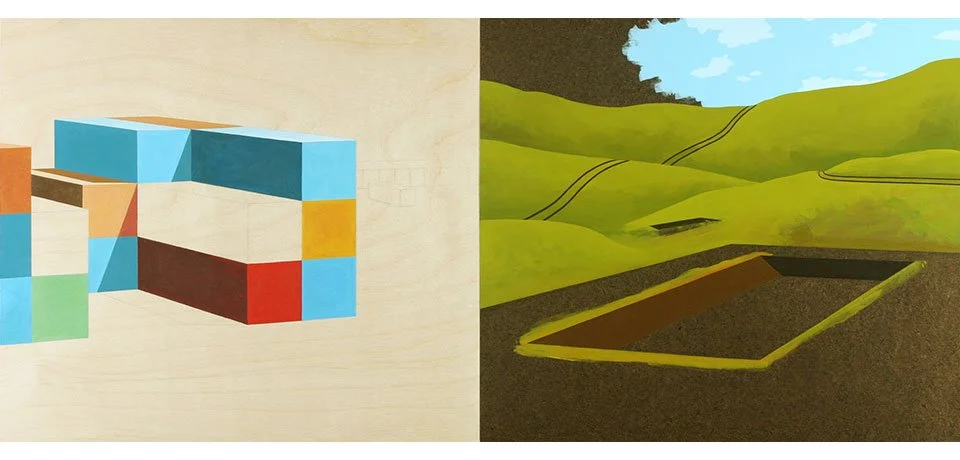   The Spell of an Ideology , 2013  Acrylic on Wood 38×80cm / 15×32in