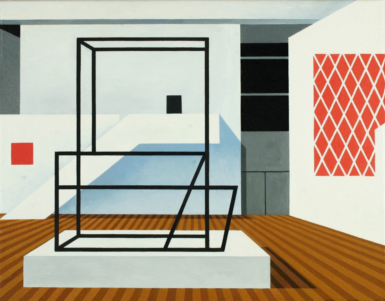   Performative Schematization , 2019  Oil on Canvas 36×45cm / 14×18in Private Collection, Paris, France