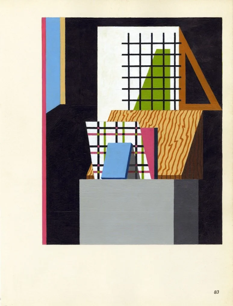   Triangulated Stack , 2018  Acrylic on Paper 31×23cm / 12×9in Public Collection, Alma, KS