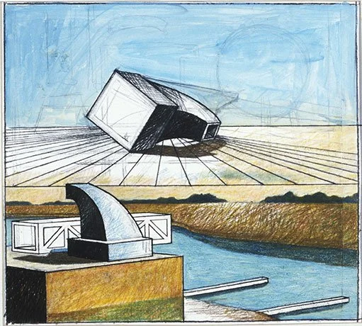   Empirical Perspective , 2005  Charcoal, Pastel and Acrylic 50×50cm / 20×20in Private Collection, Houston, TX