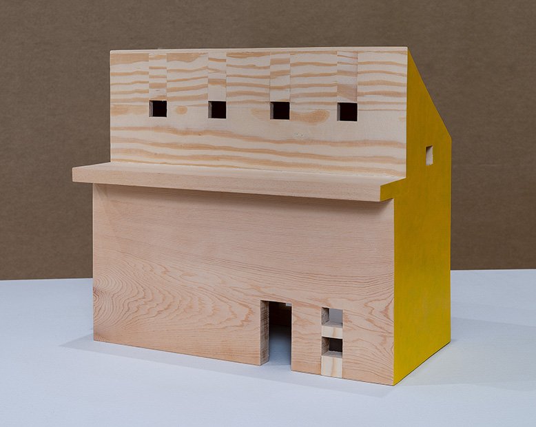   Archipictorial Edifice , 2018  Painted Wood 32×36×20cm / 13×14×8in