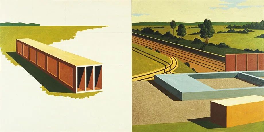   Hypothesis of a Space , 2008  Acrylic on Wood 52×104cm / 21×41in Private Collection, Concord, MA