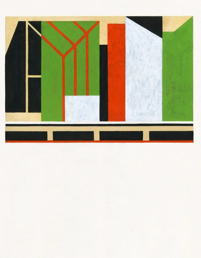   Chrysanthropic Frieze , 2017  Acrylic on Paper 31×23cm / 12×9in