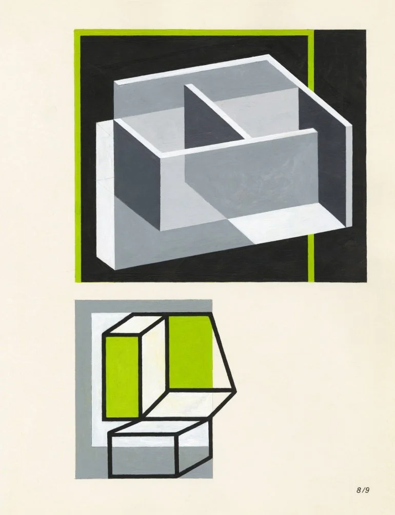   Isometric Heroicism , 2018  Acrylic on Paper 31×23cm / 12×9in