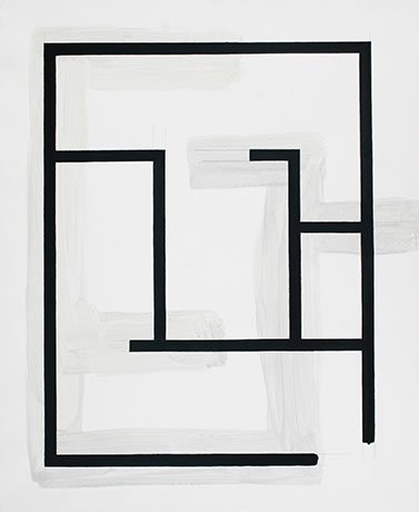   Rockhurst Series 14 , 2013  Acrylic and Graphite 43×36cm / 17×14in