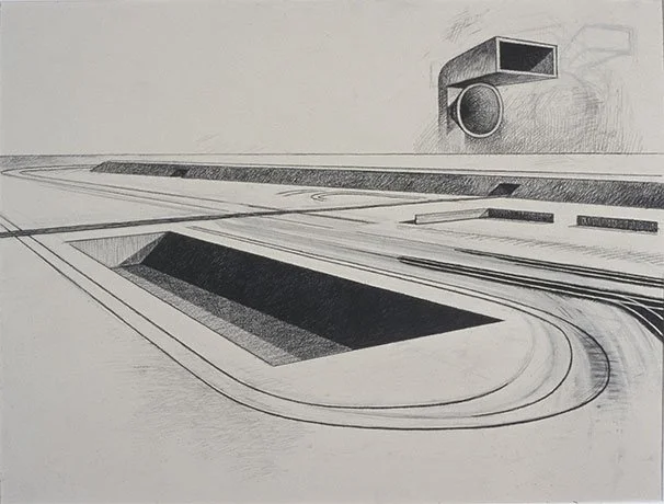   Earthworks , 2001  Charcoal 48×64cm / 19×25in