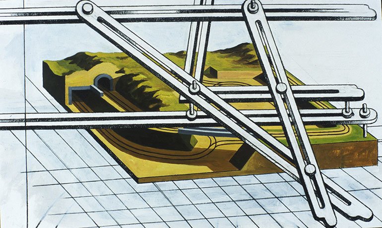   Landscape Body Language , 2005  Acrylic and Charcoal 30×50cm / 12×20in