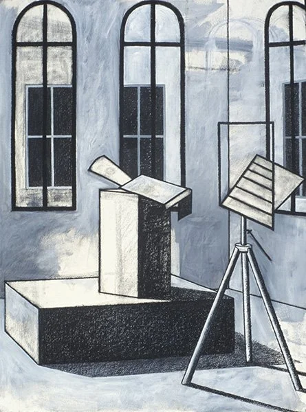   Transrational Interior , 2004  Charcoal and Acrylic 76×56cm / 30×22in