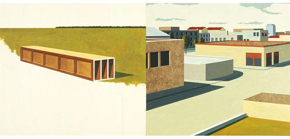   Parallel Logistics , 2008  Acrylic on Wood 32×72cm / 13×29in