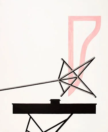   Rockhurst Series 13 , 2013  Acrylic and Graphite 43×36cm / 17×14in