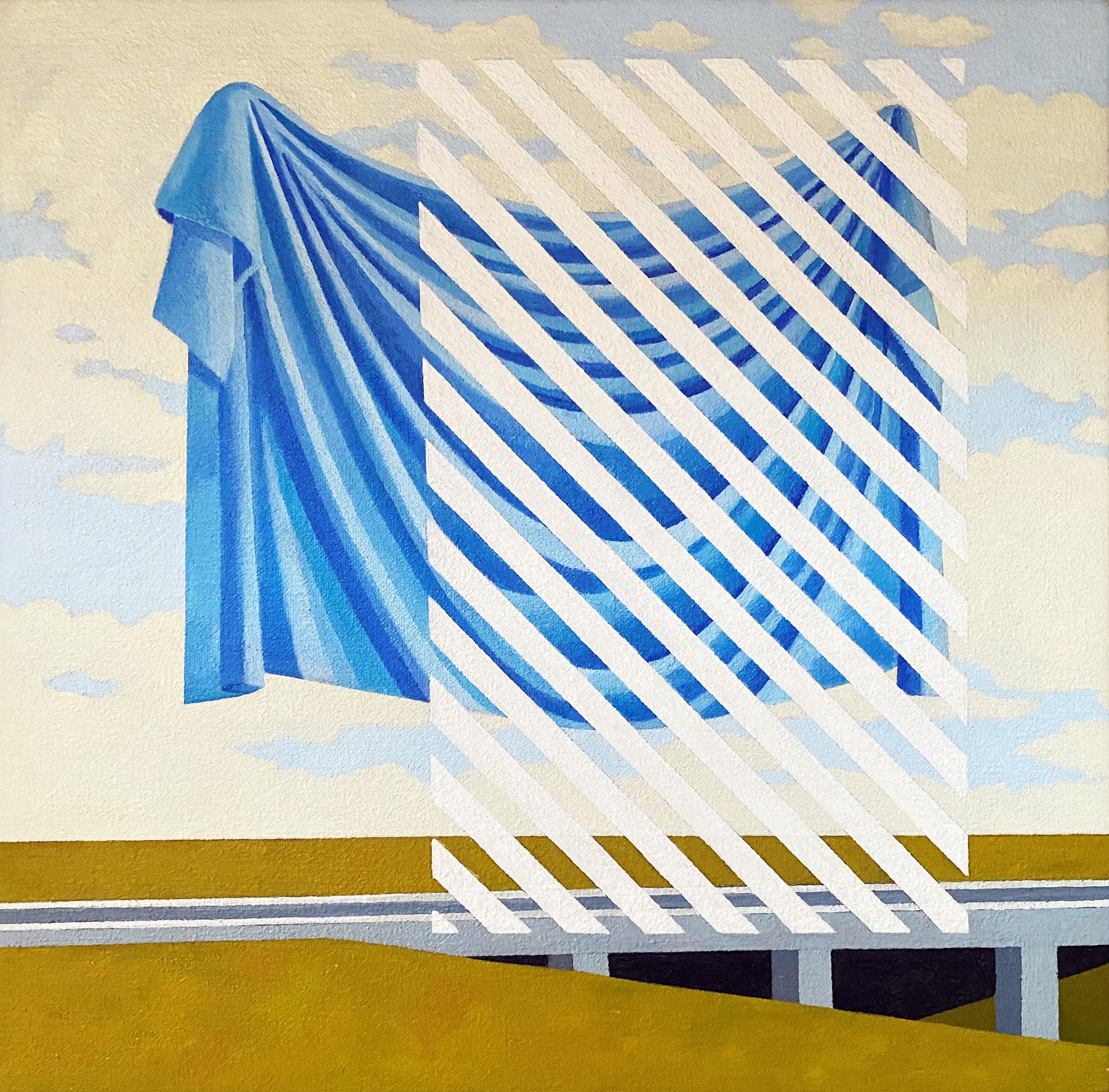   Abandoned Bisection , 2024  Oil on Canvas 30×30cm / 12×12in