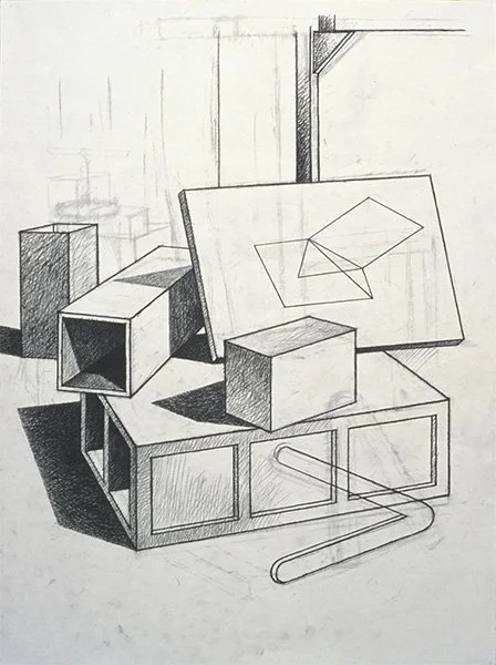   Box Drawing #6 , 2005  Charcoal 61×44cm / 24×18in