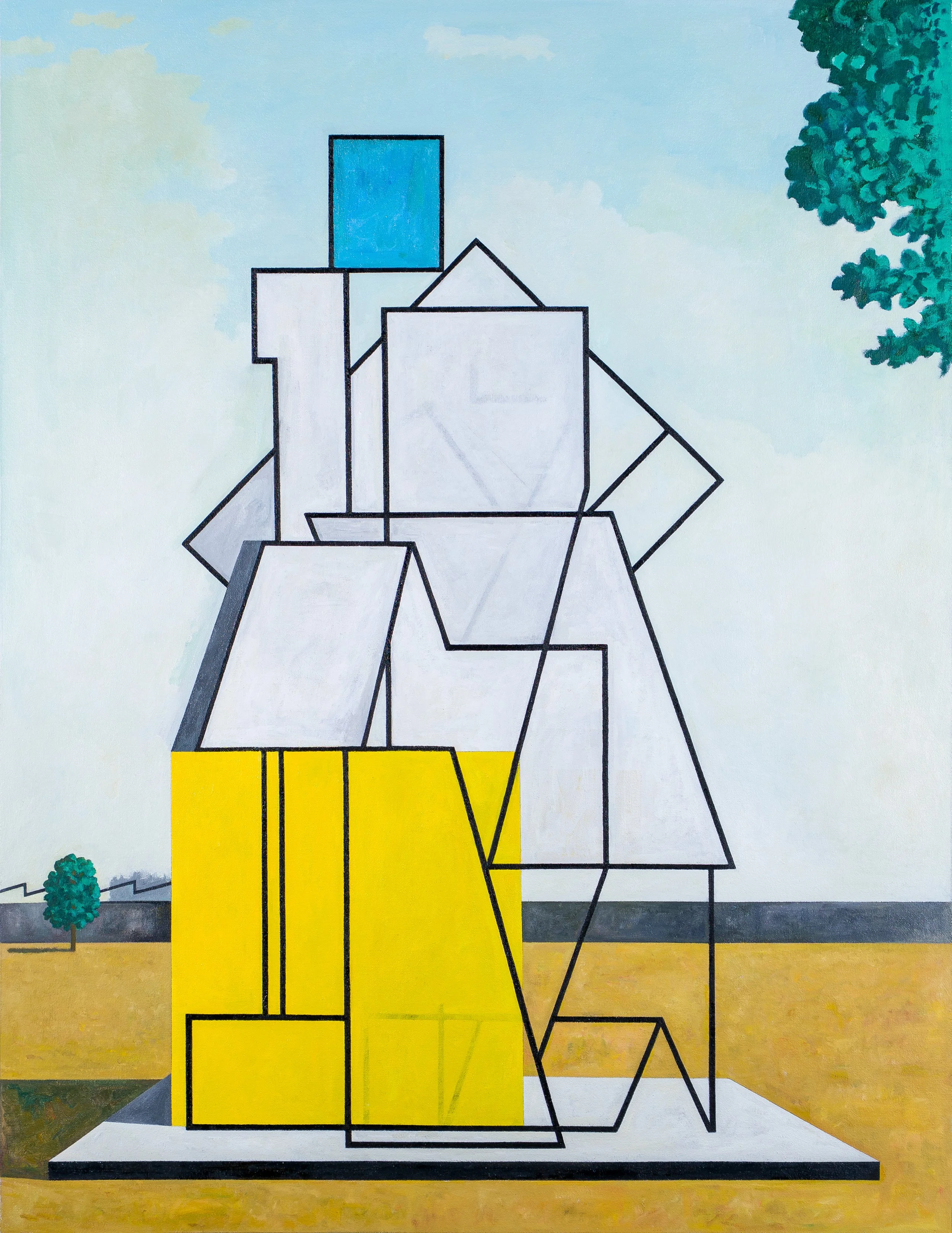   Multiformal Indican , 2026  Oil on Canvas 130x100cm / 51x40in